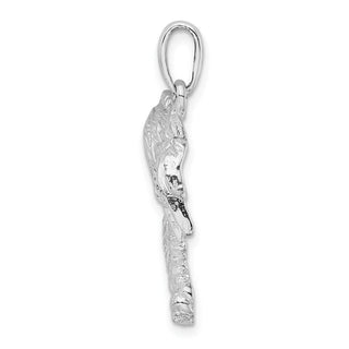 Sterling Silver Polished Two Palm Trees Pendant