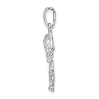Sterling Silver Polished Palm Tree Pendant QC9868