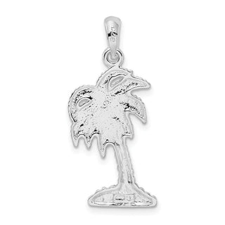 Sterling Silver Polished Small Palmetto Tree Pendant