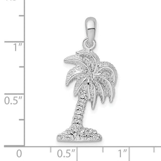 Sterling Silver Polished Small Palmetto Tree Pendant