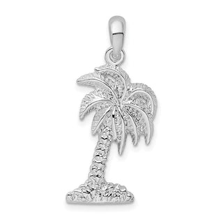 Sterling Silver Polished Small Palmetto Tree Pendant
