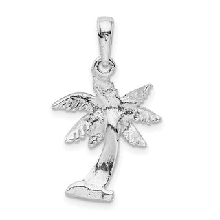 Sterling Silver Polished Palm Tree Pendant QC9871
