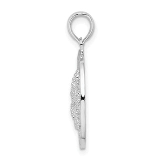 Sterling Silver Textured Siesta Key,FL w/Starfish Pendant