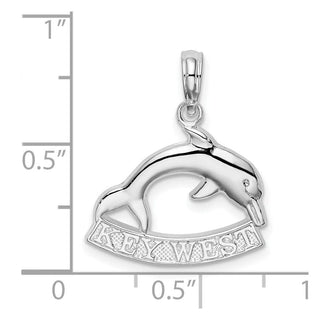 Sterling Silver Polished Key West Dolphin Pendant