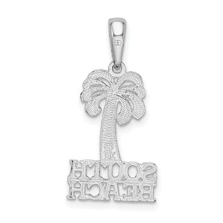 Sterling Silver Polished South Beach Palm Tree Pendant QC9943