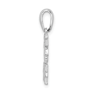 Sterling Silver Polished South Beach Palm Tree Pendant QC9944