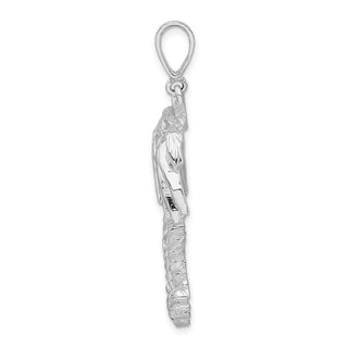 Sterling Silver Polished Palm Trees Pendant QC9956