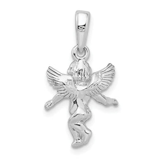 Sterling Silver Polished 3D Guardian Angel Pendant