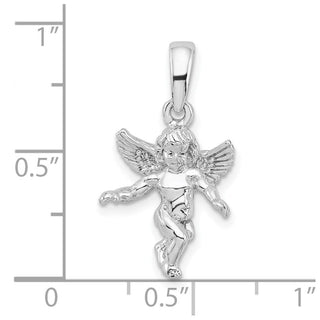 Sterling Silver Polished 3D Guardian Angel Pendant