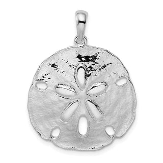 Sterling Silver Polished Sand Dollar Pendant QC9983