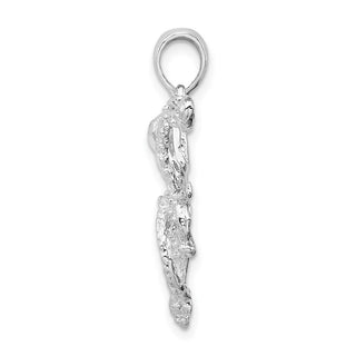 Sterling Silver Polished Textured Octopus Pendant QC9988