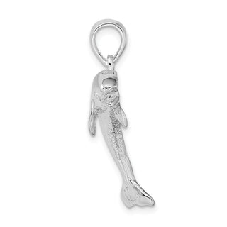 Sterling Silver Polished Jumping Dolphin Pendant QC9989