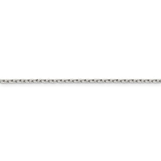 28" Sterling Silver 2mm Beveled Oval Cable Chain Necklace