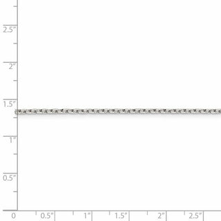 28" Sterling Silver 2mm Beveled Oval Cable Chain Necklace