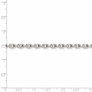 28" Sterling Silver 3.95mm Beveled Oval Cable Chain Necklace