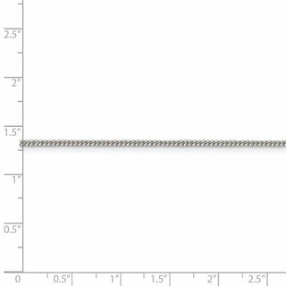 8" Sterling Silver 1.5mm Curb Chain Bracelet
