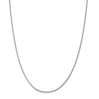 36" Sterling Silver 1.5mm Curb Chain Necklace