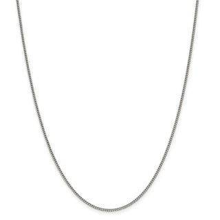 36" Sterling Silver 1.75mm Curb Chain Necklace