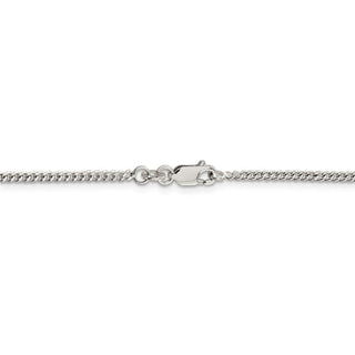 36" Sterling Silver 2mm Curb Chain Necklace