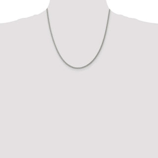 20" Sterling Silver 3mm Curb Chain Necklace