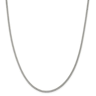 24" Sterling Silver 3mm Curb Chain Necklace