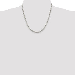 20" Sterling Silver 3.5mm Curb Chain Necklace