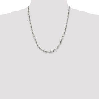 22" Sterling Silver 3.5mm Curb Chain Necklace