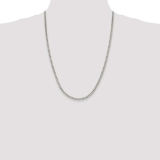 24" Sterling Silver 3.5mm Curb Chain Necklace