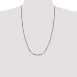 26" Sterling Silver 3.5mm Curb Chain Necklace