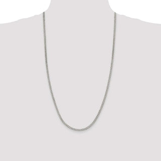 28" Sterling Silver 3.5mm Curb Chain Necklace