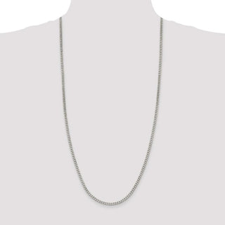 30" Sterling Silver 3.5mm Curb Chain Necklace