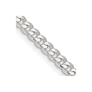 36" Sterling Silver 3.5mm Curb Chain Necklace
