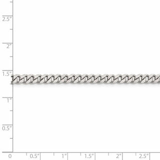 30" Rhodium-plated Sterling Silver 4.5mm Curb Chain Necklace