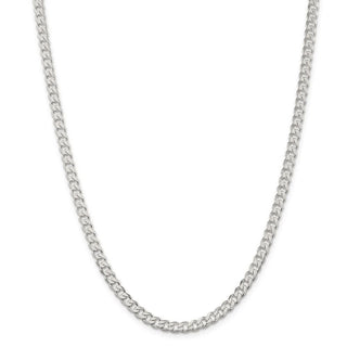 36" Sterling Silver 4.5mm Curb Chain Necklace