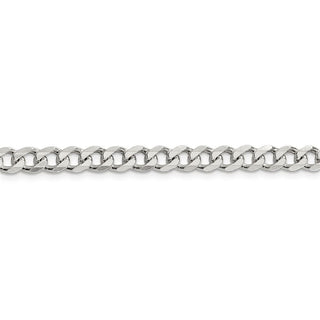 7" Sterling Silver 6mm Curb Chain Bracelet