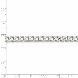 7" Sterling Silver 6mm Curb Chain Bracelet