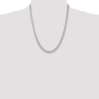 22" Sterling Silver 6mm Curb Chain Necklace