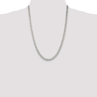 24" Sterling Silver 6mm Curb Chain Necklace