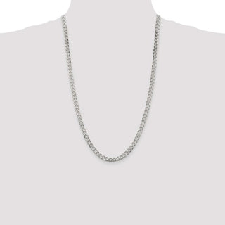 26" Sterling Silver 6mm Curb Chain Necklace