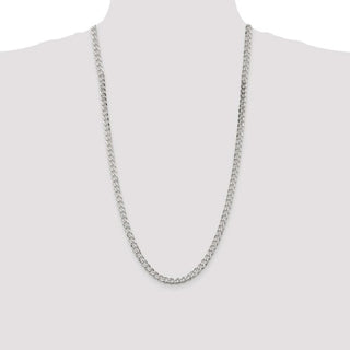 28" Sterling Silver 6mm Curb Chain Necklace