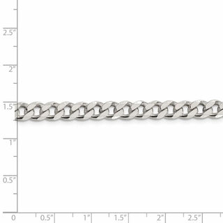 36" Sterling Silver 7mm Curb Chain Necklace