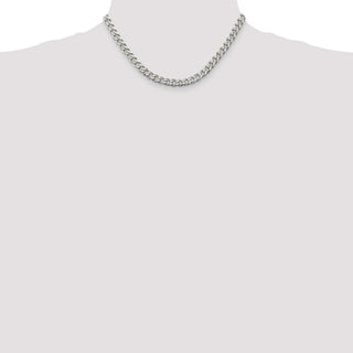 16" Sterling Silver 7mm Curb Chain Necklace