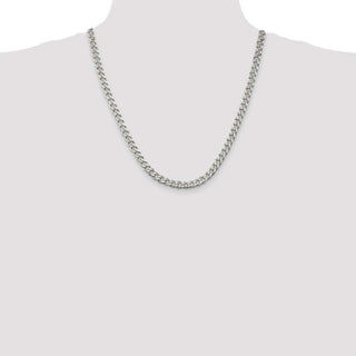22" Sterling Silver 7mm Curb Chain Necklace