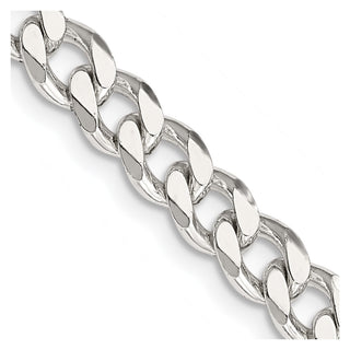 30" Sterling Silver 7mm Curb Chain Necklace