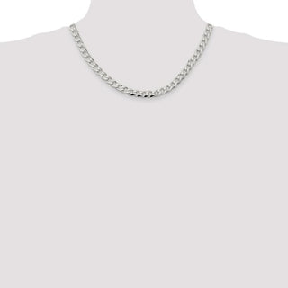 18" Sterling Silver 7.5mm Curb Chain Necklace