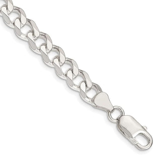 8" Sterling Silver 7.5mm Curb Chain Bracelet