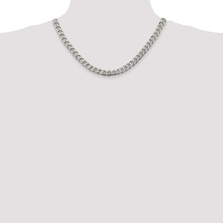 18" Sterling Silver 8mm Curb Chain Necklace