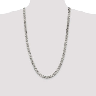 28" Sterling Silver 8mm Curb Chain Necklace