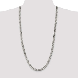 30" Sterling Silver 8mm Curb Chain Necklace