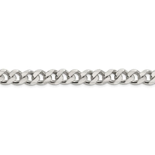 30" Sterling Silver 9mm Curb Chain Necklace
